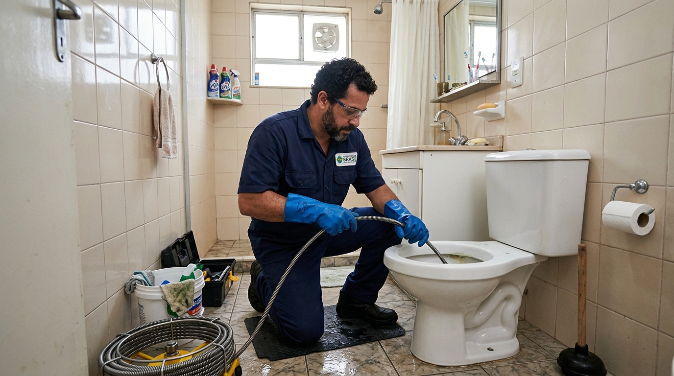 Desentupimento de vaso com equipamento em São Gonçalo-RJ