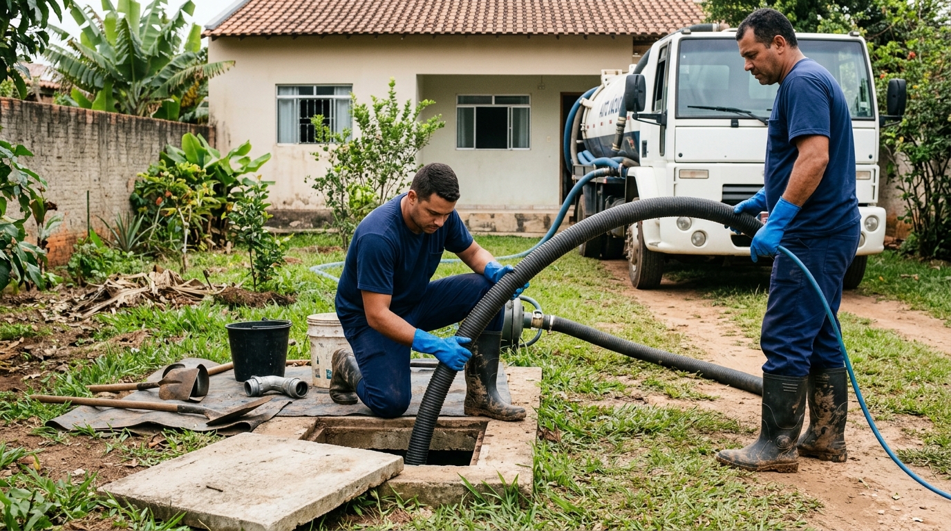 Esgotamento de fossa em São Gonçalo-RJ